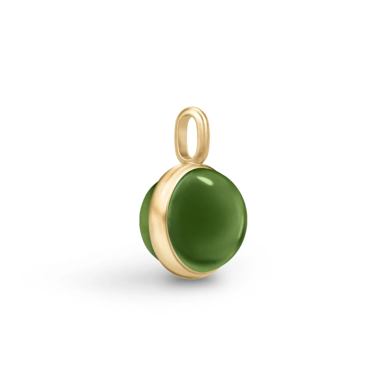 JULIE SANDLAU PRIME VEDHÆNG FORGYLDT SØLV MOSGRØN KRYSTAL – PD19GDMGCR