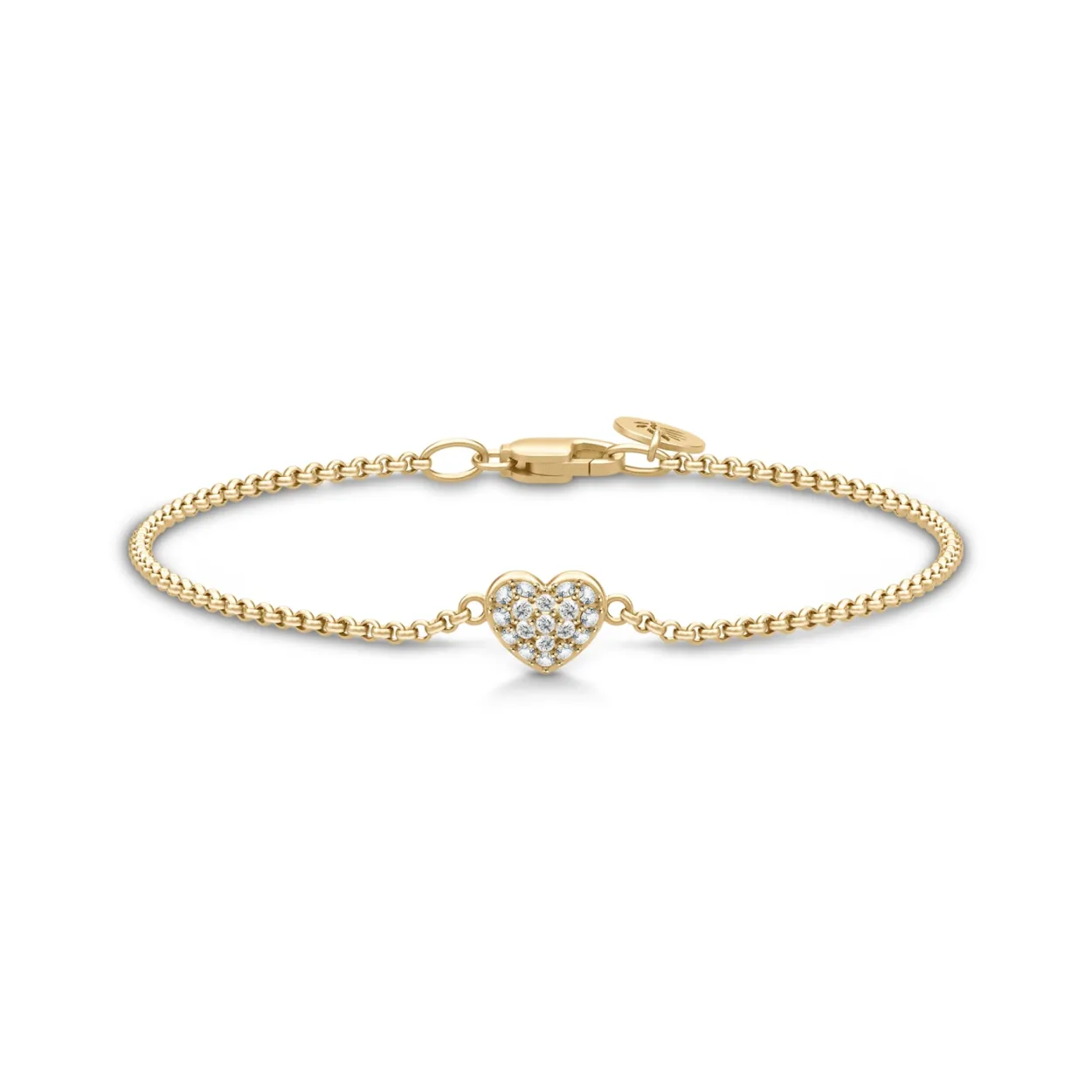 JULIE SANDLAU PURE HEART ARMBÅND MED CUBISKE ZIRKONIA - BR245GDCZ