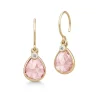 JULIE SANDLAU ØRERINGE FORGYLDT SØLV MED DUSTY ROSE KRYSTAL - HKS750GDDSROCRCZ