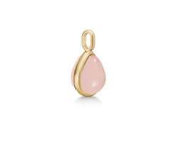 JULIE SANDLAU VEDHÆNG SØLV FORGYLDT PALOMA MILKY ROSE - PD309GDMLROCR