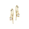 KLEOPATRA 14 KARAT GULD ØRERINGE BØJLE MED BRILLANT 0,20 CARAT WESSELTON/SI - 1125,20