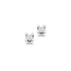 KLEOPATRA ØRERINGE 14 KARAT HVIDGULD MED BRILLANT 0,10 CARAT - 1136,10