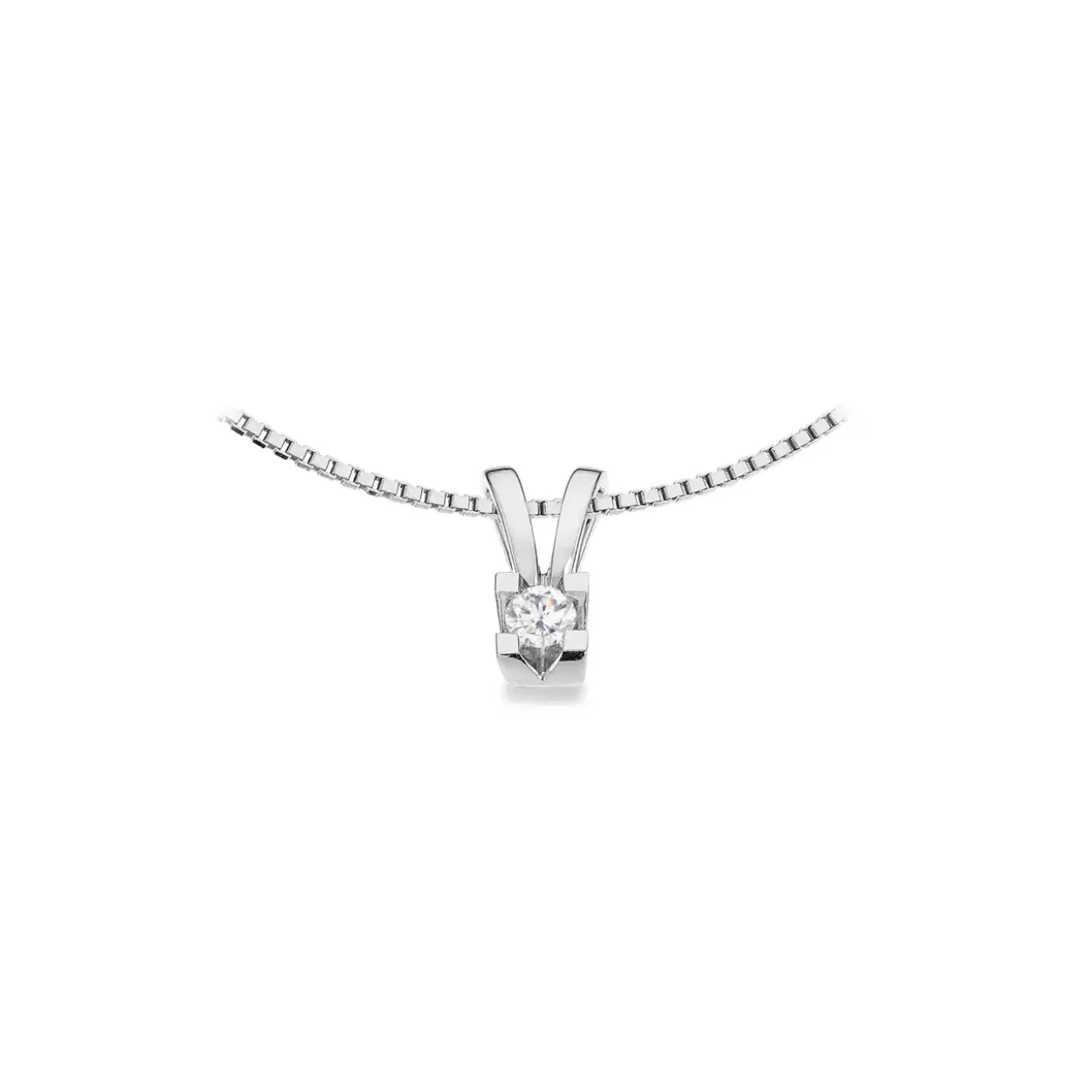 KLEOPATRA VEDHÆNG 14 KARAT HVIDGULD MED BRILLANT 0,10 CT. W/SI - 2136,10