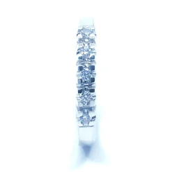 14 KT. ALLIANCE RING HVIDGULD MED BRILLANT 5X0,03 CT. W/SI