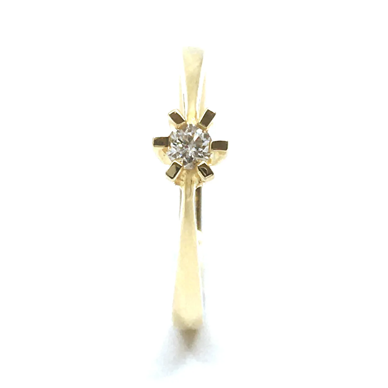 14 KT. GULD CARLA RING MED BRILLANT 0,10 CT. W/SI