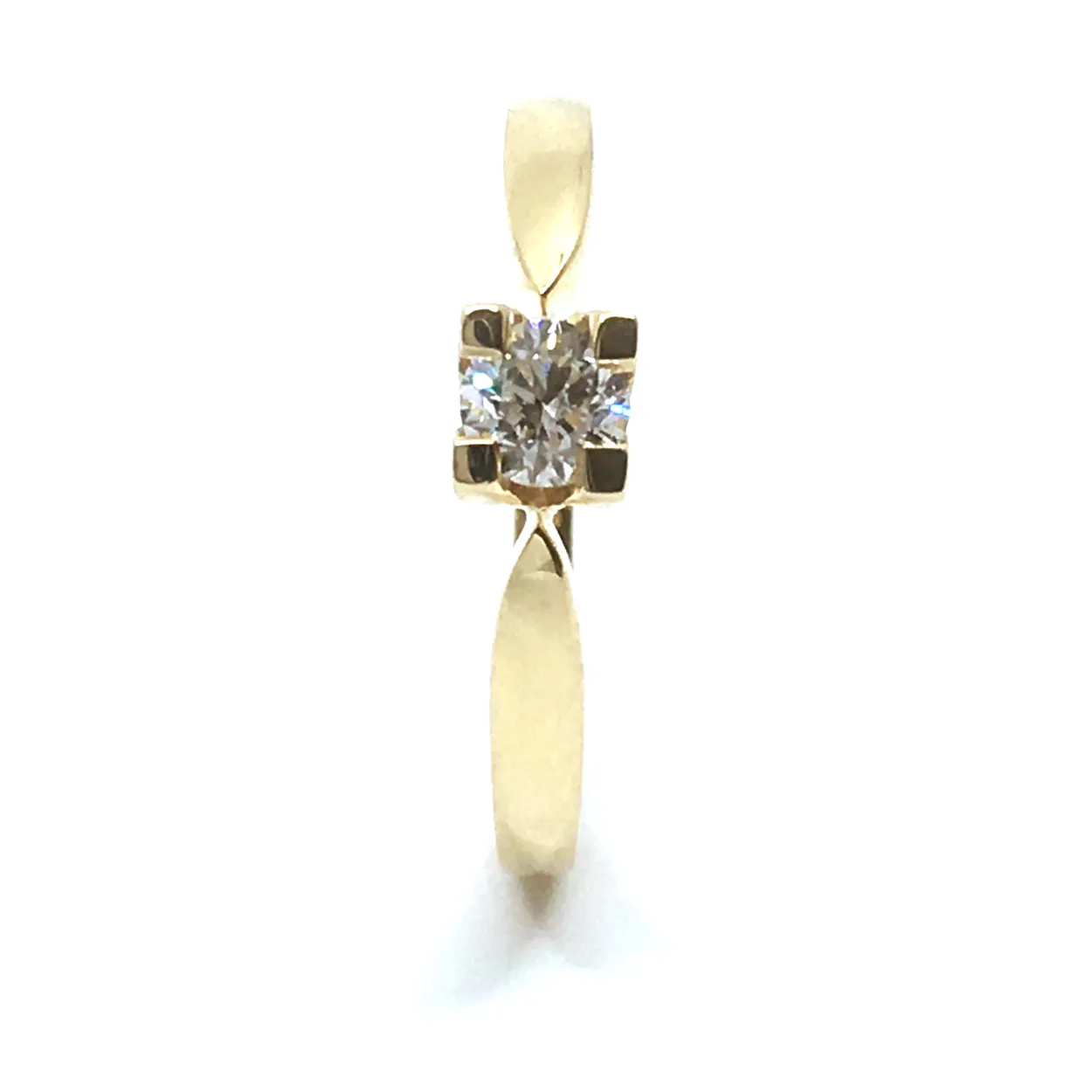 14 KT. GULD EVA RING MED BRILLANT 0,25 CT. W/SI