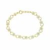 LUND COPENHAGEN MARGUERIT ARMBÅND FORGYLDT SØLV M/ EMALJE - 901075-M