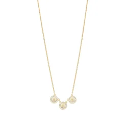 LUND COPENHAGEN MARGUERIT HALSKÆDE FORGYLDT SØLV 3X11 MM - 902011-3-M