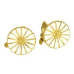 LUND COPENHAGEN MARGUERIT ØRECLIPS 11 MM MED HVID EMALJE - 909011-0-M
