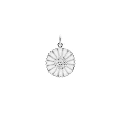 LUND COPENHAGEN MARGUERIT VEDHÆNG HVID 18MM - 908018-H