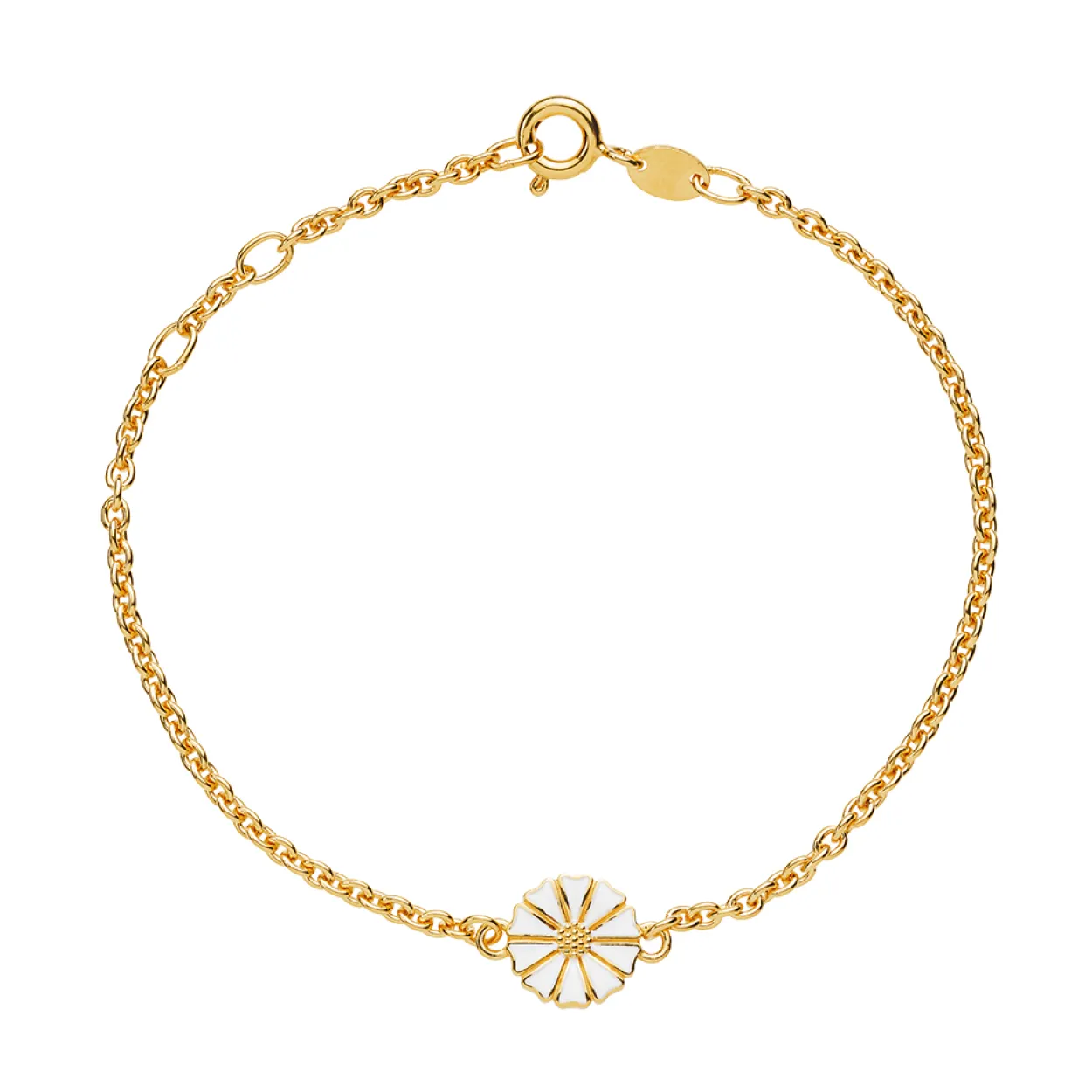 LUND COPENHAGEN SØLV FORGYLDT ARMBÅND MARGUERIT 1X9 MM - 901009-M