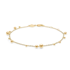 MADS Z BUBBLES 14 KARAT GULD ARMBÅND KÆDE MED KUGLER - 1550166