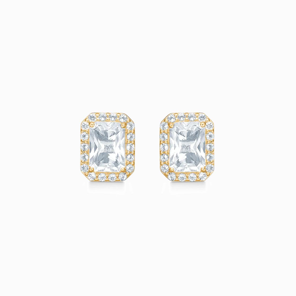 MADS Z CELESTIAL BY MEDINA 8 KARAT GULD ØRERINGE MED TOPAS - 3316900