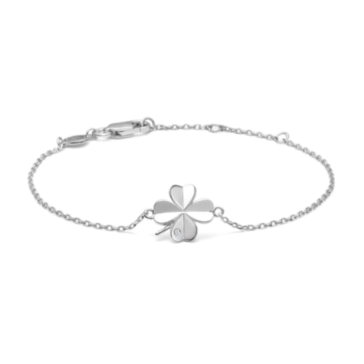 MADS Z CLOVER ARMBÅND SØLV MED ZIRKONIA - 3157102