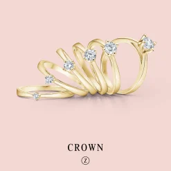 MADS Z CROWN 14 KARAT GULD RING MED BRILLANT 0,09 CARAT - 1541609