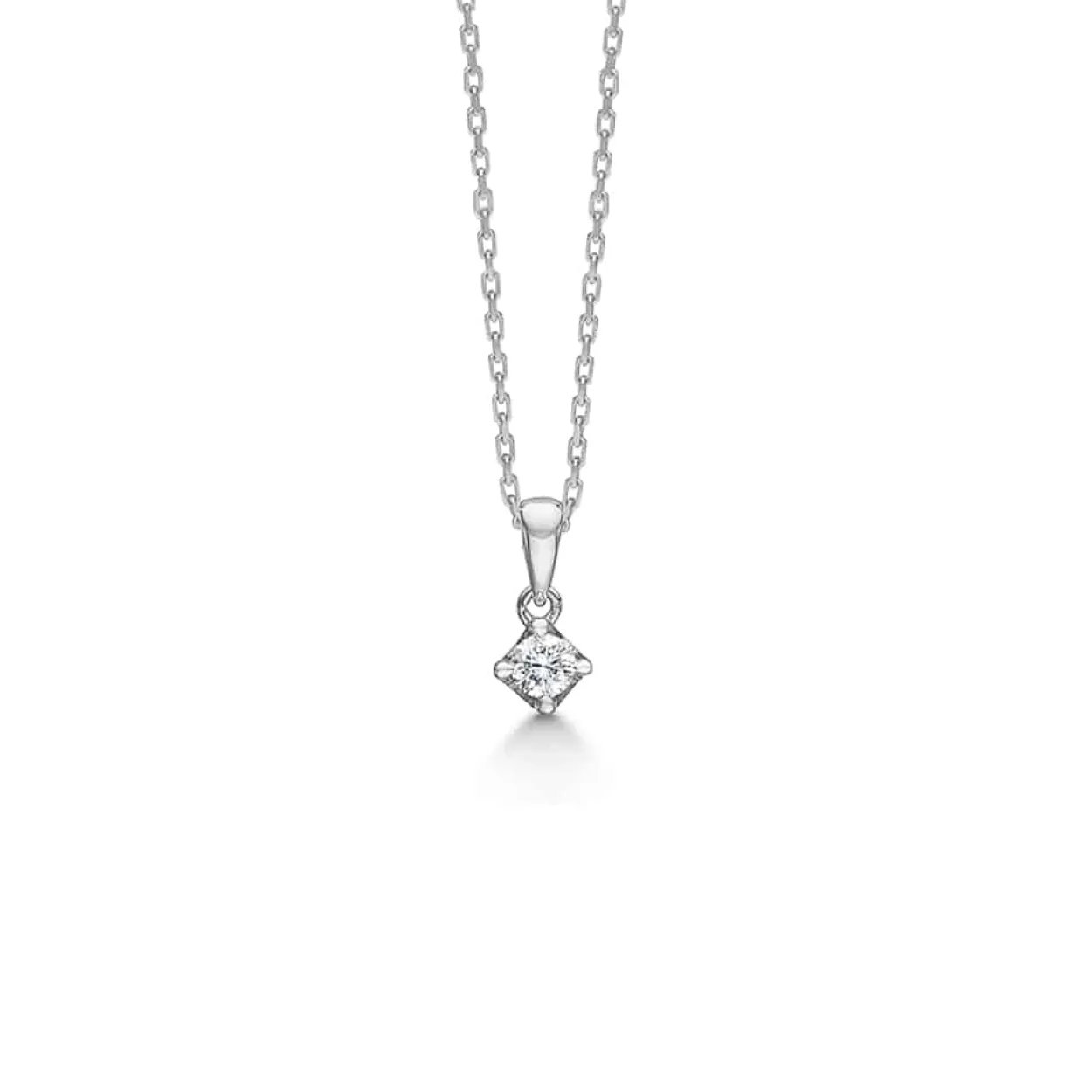 MADS Z CROWN VEDHÆNG 14 KARAT HVIDGULD MED BRILLANT 0,09 CARAT - 1631609