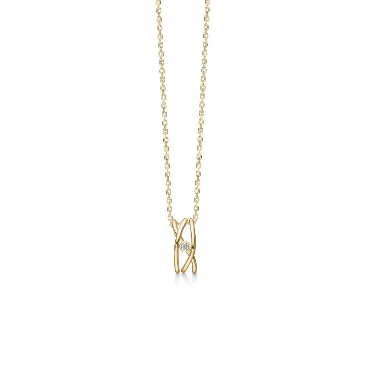 MADS Z DIAMOND NEST VEDHÆNG 14 KARAT MED 0,03CT WESSELTON SI - 1531095