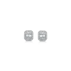 MADS Z ELIZABETH ØRERINGE 14 KARAT HVIDGULD MED 0,18 CT DIAMANTER - 1611030