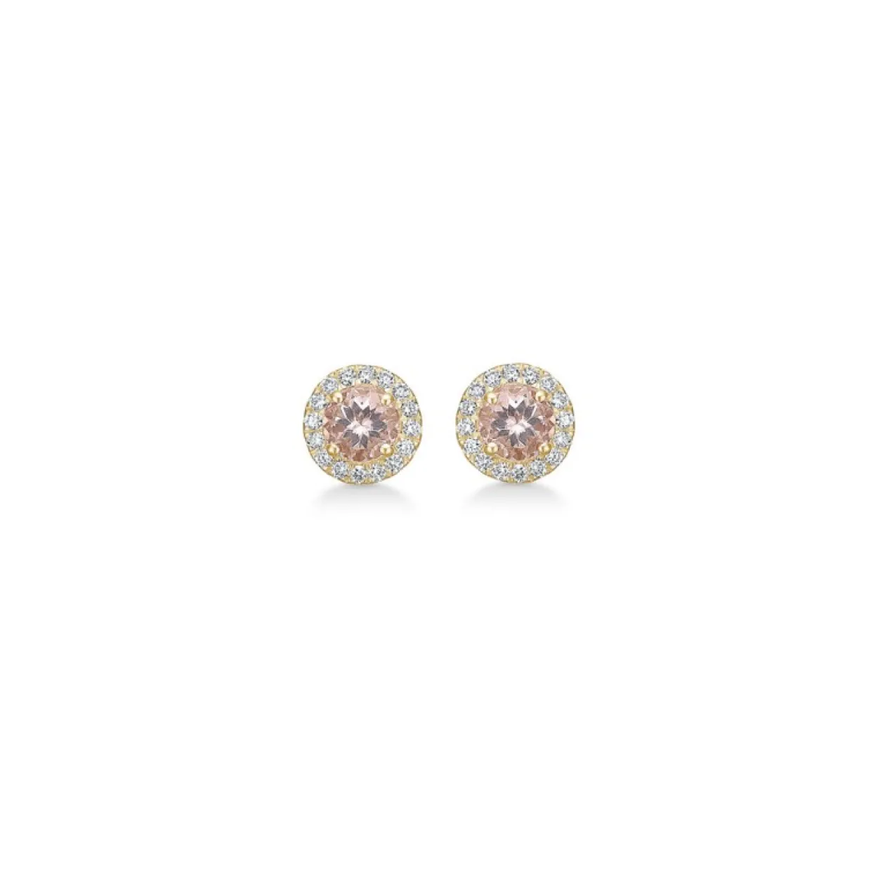 MADS Z FLORENCE ØRERINGE MED MORGANIT OG 0,15CT WESSELTON SI - 1516022