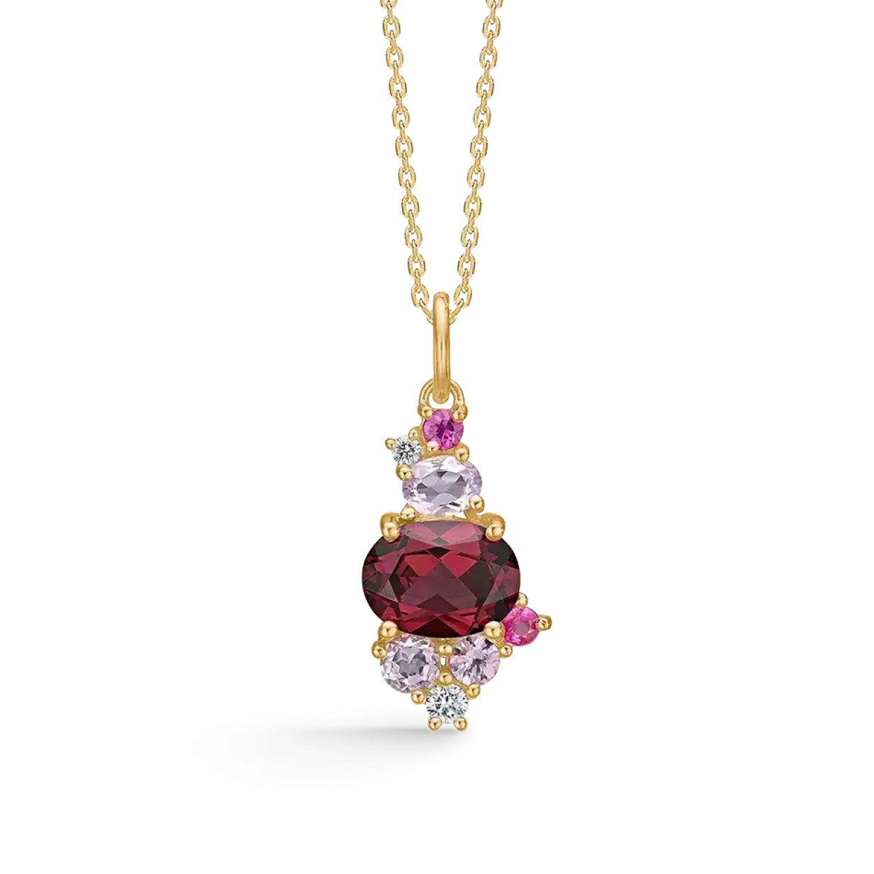 MADS Z FOUR SEASONS AUTUMN 14 KARAT VEDHÆNG MED ÆDELSTEN OG DIAMANT - 1536032