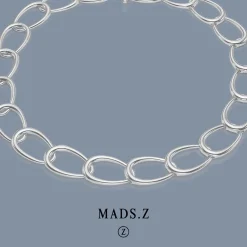 MADS Z OPEN ELLIPSE HALSKÆDE SØLV 50 CM - 2120040