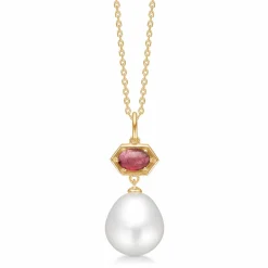MADS Z PEARL DELIGHT 14 KT GULD HALSKÆDE MED PERLE - 1536172