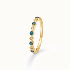 MADS Z POETRY 14 KARAT GULD RING MED TOPAS OG BRILLANTER - 1546151