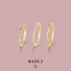 MADS Z POETRY RAINBOW RING 14 KARAT GULD MED ÆGTE STEN - 1544061