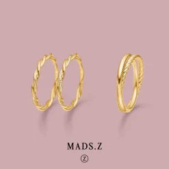 MADS Z POETRY TWIST RING 14 KARAT GULD RING SNOET - 1540025
