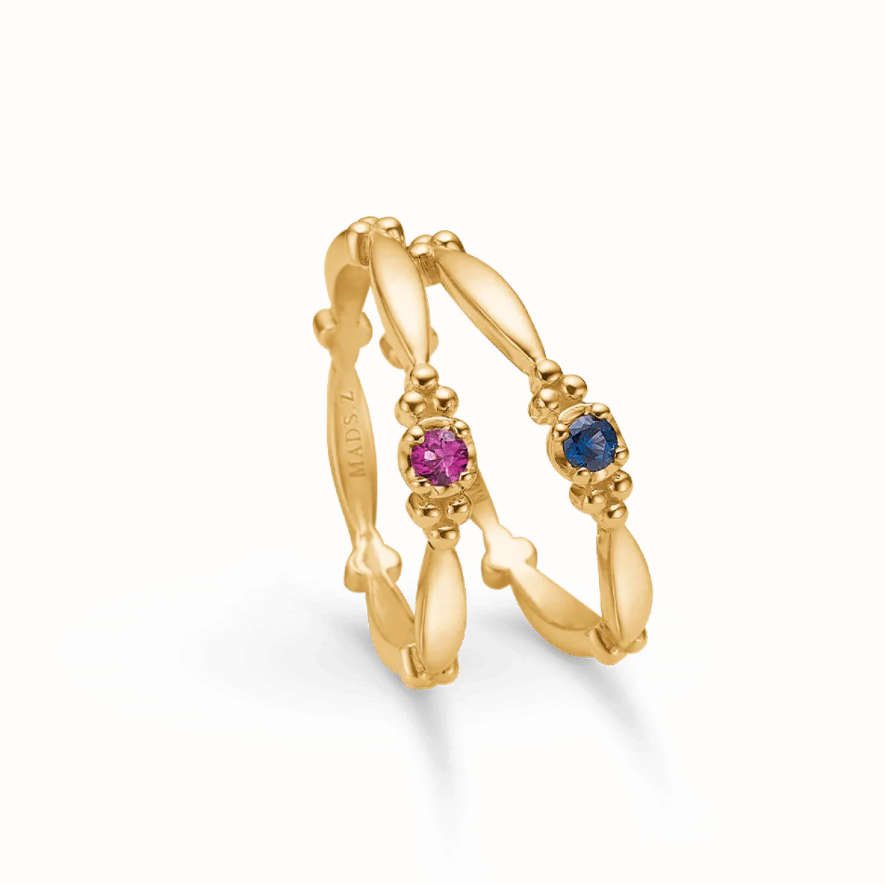 MADS Z POETRY XO RING 14 KARAT GULD MED SAFIR - 1544081