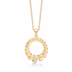 MADS Z SWIRL W. DIAMOND VEDHÆNG 14 KARAT GULD MED BRILLANTER - 1531159