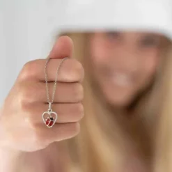 NOA KIDS HALSKÆDE SØVL HJERTE MED MARIEHØNE - 869 161