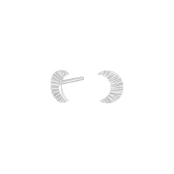 NORDAHL JEWELLERY ACTOR PLISSÉ MÅNE ØRERINGE SØLV - 30260330900