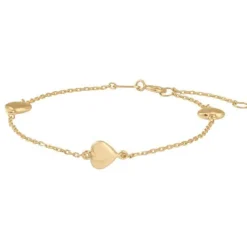 NORDAHL JEWELLERY ARMBÅND 8 KARAT GULD MED HJERTER - 80821940300