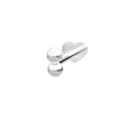 NORDAHL JEWELLERY LABRET PIERCING SØLV MED TO KUGLER - 30140010900