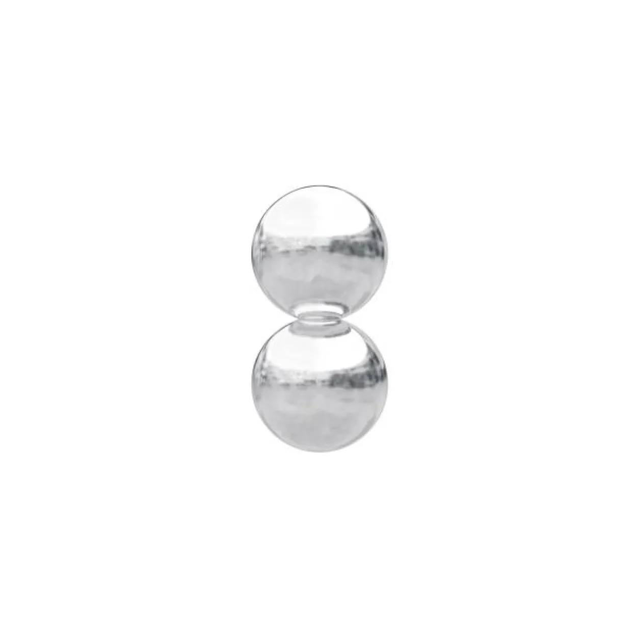 NORDAHL JEWELLERY LABRET PIERCING SØLV MED TO KUGLER - 30140010900