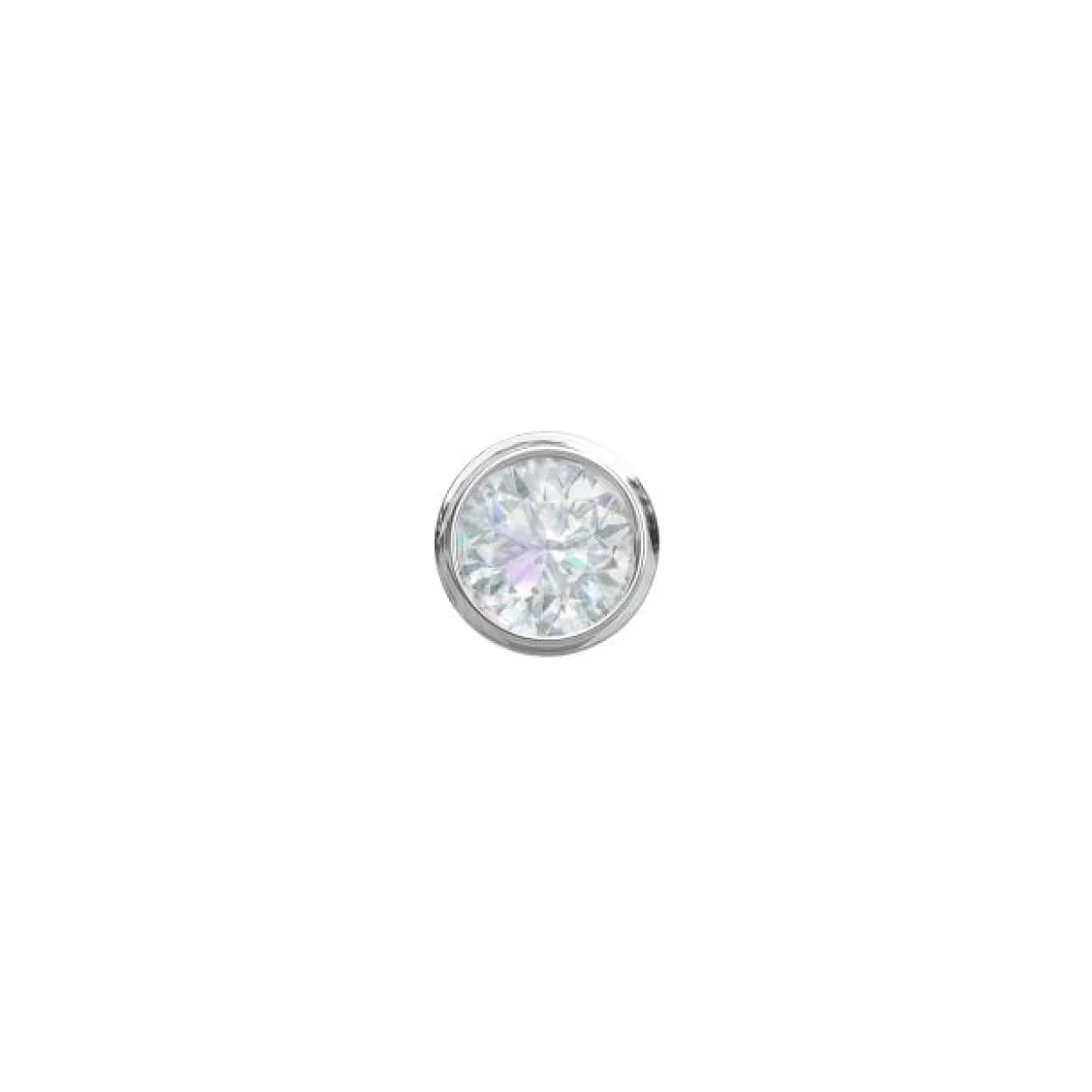 NORDAHL JEWELLERY LABRET PIERCING SØLV MED ZIRKONIA - 30140080900