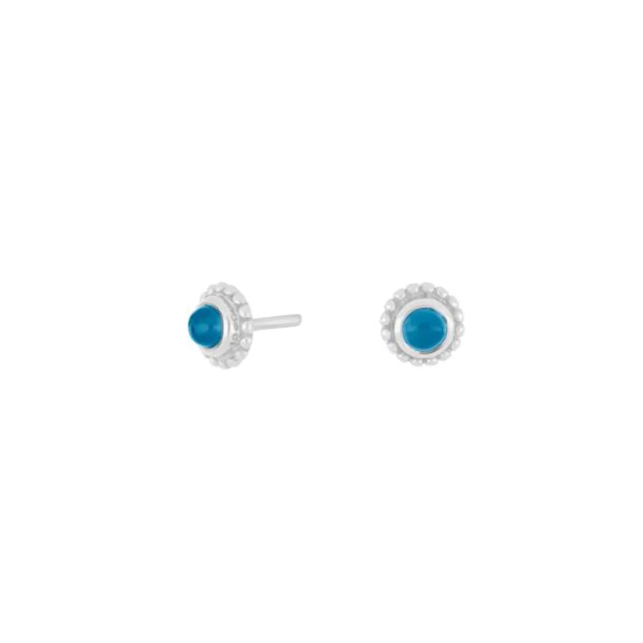 NORDAHL JEWELLERY ØRERINGE SØLV MED BLÅ APATITE - 30290500900