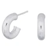 NORDAHL JEWELLERY SIMPLE52 RHODINERET SØLV CREOL 15 MM - 325 663