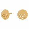 NORDAHL JEWELLERY SØLV FORGYLDT ØRESTIK CIRKEL MED HULLER 10 MM - 325 654-3