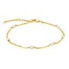 NORDAHL JEWELLERY SØLV FORGYLDT ARMBÅND MED PERLE - 80290175920