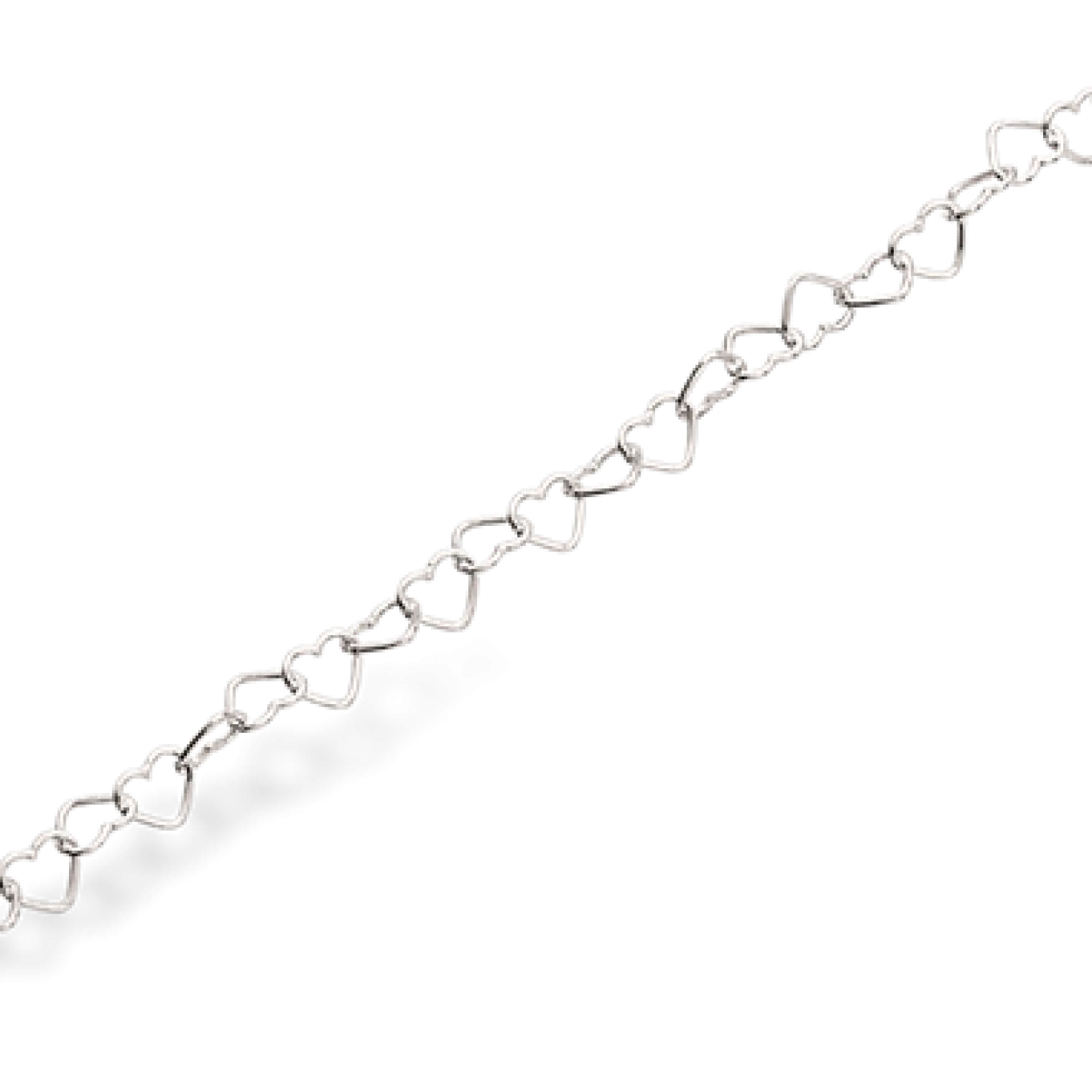 SCROUPLES ARMBÅND SØLV MED HJERTER - 609672