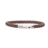 SCROUPLES HERRE ARMBÅND BRUN FLETTE 19 CM - 03001,19