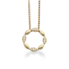 SCROUPLES 14 KARAT GULD HALSKÆDE CIRKEL 0,06 CT W/SI - 212075