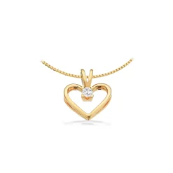 SCROUPLES KLEOPATRA HJERTE VEDHÆNG 14 KT MED DIAMANT 0,10CT W/SI – 2125,10