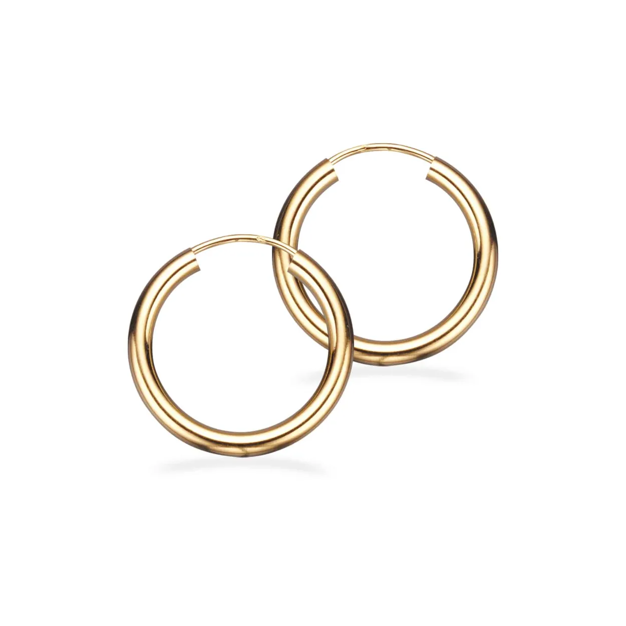 SCROUPLES ØRERINGE CREOL 14 KARAT GULD 2,5 X 20 MM - 1205