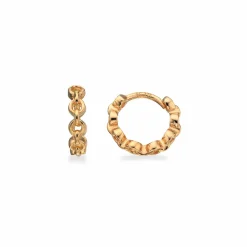 SCROUPLES ØRERINGE CREOL 8 KARAT GULD LINK 9 MM - 122313