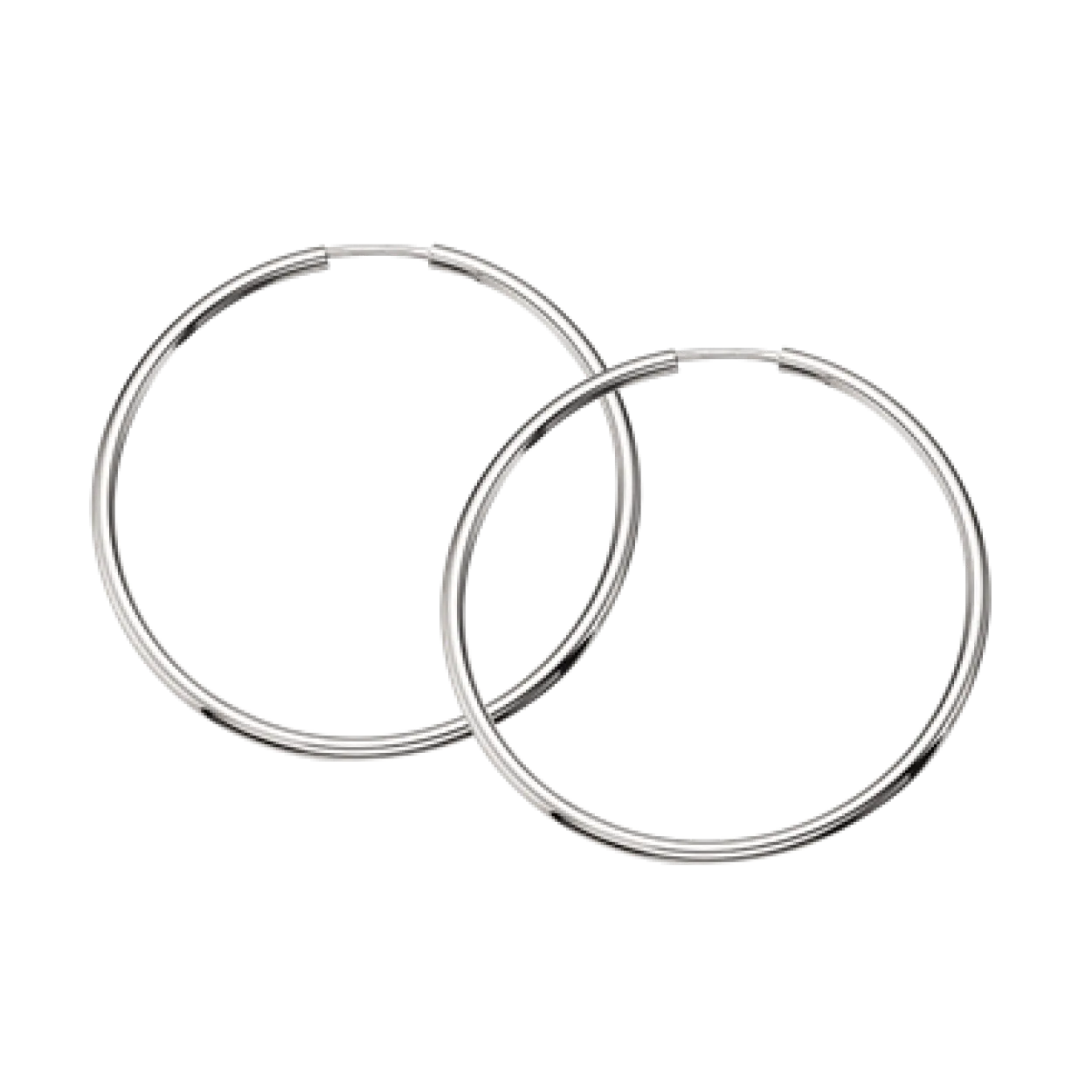 SCROUPLES ØRERINGE 14 KARAT HVIDGULD 19 MM - 11406