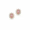 SCROUPLES ØRERINGE 8 KARAT ROSET PINK/HVID ZIRKONIA - 123463
