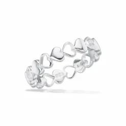SCROUPLES RING BØRN/VOKSNE SØLV HJERTER - 729212